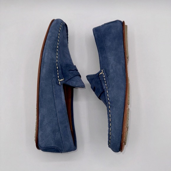 Allen Edmonds Super Sport Penny Loafer Men\'s Size 8 Denim Blue Suede main image 11